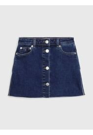 Minifalda Jeans Con Botones Niña Azul Tommy Hilfiger
