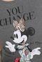 Blusa Cativa Disney Minnie Mouse Paetê Grafite - Marca Cativa Disney