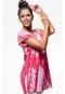 Vestido 101 Resort Wear  Decote V Rosa Laranja Bege Azul Xadrez Pink - Marca 101 Resort Wear