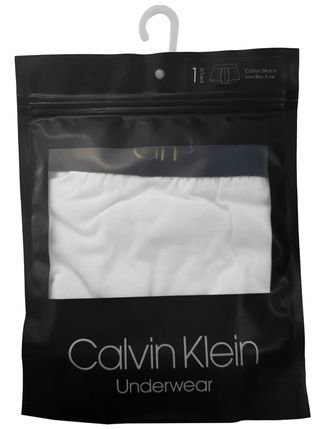 Cueca Calvin Klein Low Rise Trunk C12.01 BR02 Navy Branca 1UN