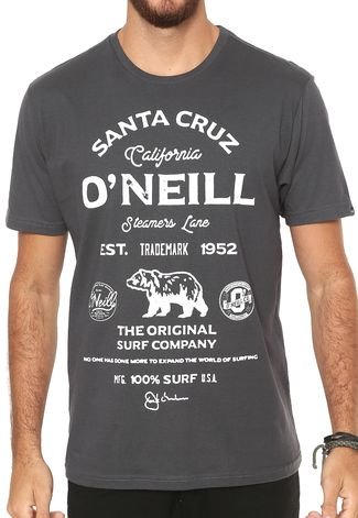 Camiseta O'Neill Lettering Cinza