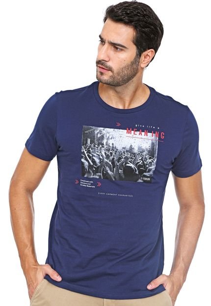 Camiseta Forum Meaning Azul-marinho - Marca Forum