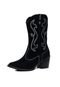 Bota Western Texana Bico Fino Country Preta Com Brilho Strass Kuento Shoes - Marca KUENTO SHOES