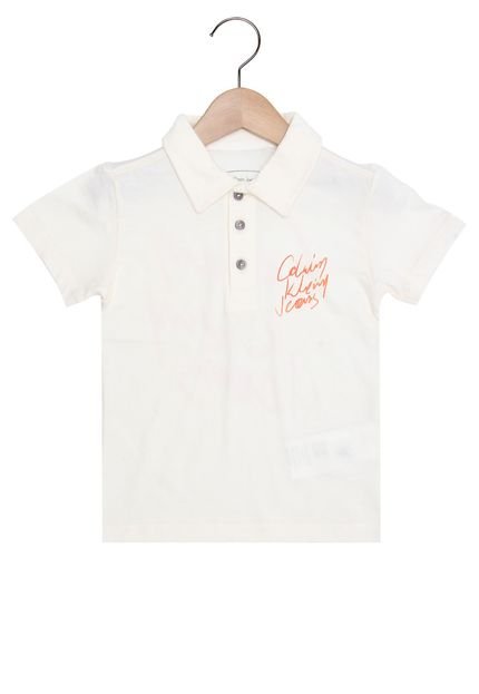 Camisa Polo Calvin Klein Kids Menino Branco - Marca Calvin Klein Kids