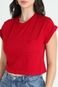 Blusa Tshirt Cropped Vermelho G Gazzy - Marca Gazzy
