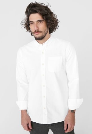 Camisa Hering Reta Bolso Branca
