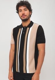 Polera Topman Knitted Stripe Polo Multicolor - Calce Regular