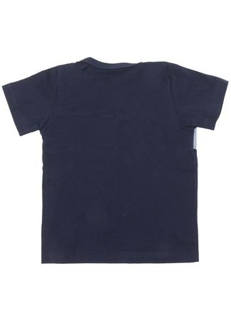 Camiseta Carinhoso Menino Lettering Azul Marinho