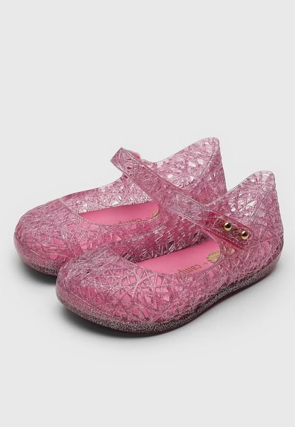 Sapatilha Melissa Mini Campana Zig Zag V Rosa - Marca Mini Melissa