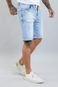 Bermuda Jeans Masculina Destroyed Slim com Cordão no Cós - Marca Dialogo Jeans