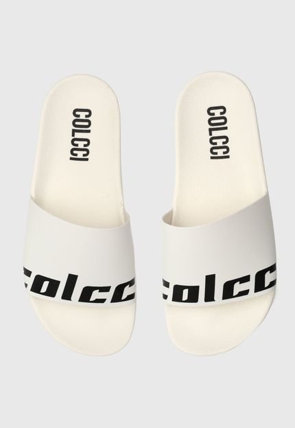 Rasteira Slide Colcci Logo Branco - Marca Colcci