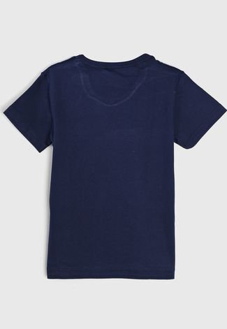 Camiseta Kamylus Infantil Lisa Azul-Marinho
