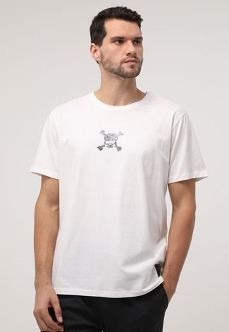 Camiseta Oakley Back To Skull Off White no Shoptime
