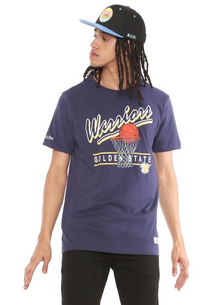 Camiseta Mitchell & Ness Golden State Warriors Azul-marinho - Marca Mitchell & Ness