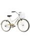 Bicicleta Aro 26 Confort Classic Plus Sem Marcha com Cestão e Paralama Branco Track & Bikes - Marca T&B TRACK