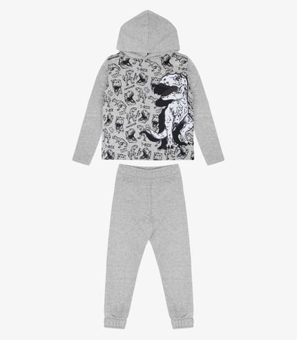 Conjunto Infantil Menino Dino Select Cinza - Marca Select