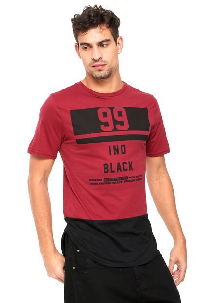 Camiseta Industrie Black 9010 Vinho/Preta - Marca Industrie