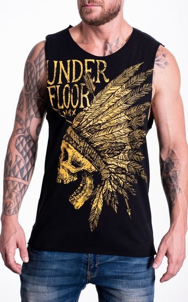 Camiseta Masculina Preta Underfloor Skool - Marca Sallada Mista