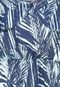 Vestido Cobertura Curto Folhagens Azul-Marinho - Marca Cobertura