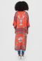 Kimono Colcci Alongado Estampado Vermelho - Marca Colcci