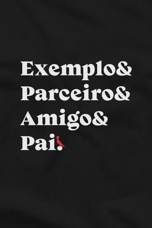 Camiseta Exemplo Parceiro Amigo Pai Reserva Preto