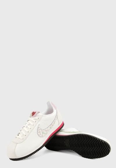 Tenis Lifestyle Blanco Fucsia Verde Nike Cortez Valentine s Day