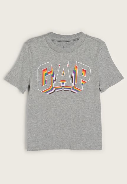 Camiseta Infantil GAP Logo Cinza - Marca GAP