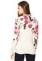 Cardigan Facinelli by MOONCITY Tricot Flores Bege - Marca Facinelli