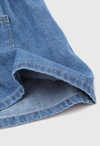 Vestido Jeans GAP Infantil Bolsos Azul