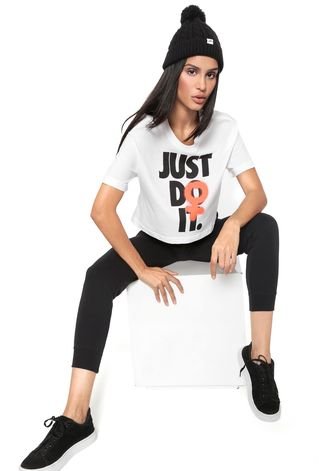 Camiseta Cropped Nike Sportswear Nsw Air Ss Cr Off-White - Compre Agora