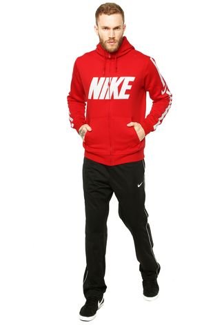 Moletom Fechado Nike Sportswear Club Crw Ft Vermelho - Compre