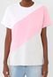 Camiseta Tricats Color Block Cinza/Rosa - Marca Tricats