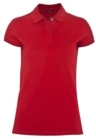 Camisa Polo Ellus Bordada Vermelha