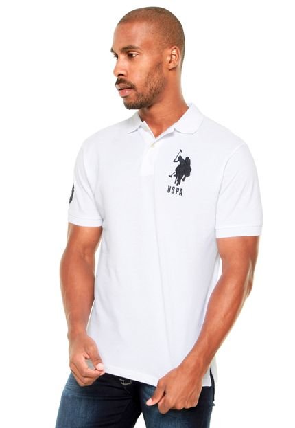 Camisa Polo U.S. Polo Bordado Branca - Marca U.S. Polo