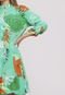 Vestido Chemise Com Botões M/L B’Bonnie Rebeca Estampa Verde - Marca BBonnie