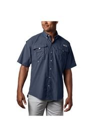 Camisa M/C Nylon Hombre Bahama Ii S/S Shirt Azul Columbia