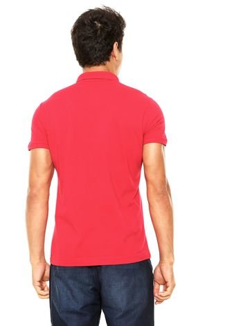 Camisa Polo Acostamento Bordado Vermelha