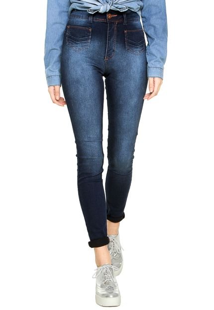 Calça Jeans Biotipo Super Skinny Corpete Azul-marinho - Marca Biotipo