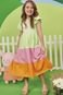 Vestido Infantil Kukiê Alecrim Verão Midi Colors Verde - Marca Le Petit Kukiê
