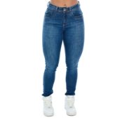 Calça Jeans Feminina Skinny Levanta Bumbum Azul Escuro Estonado Emporio Alex - Marca Emporio Alex