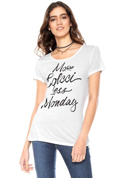 Camiseta Colcci Less Monday Branca - Marca Colcci