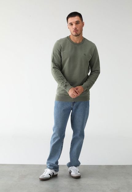 Blusa de Moletom Fechada Calvin Klein Jeans Logo Verde - Marca Calvin Klein Jeans