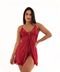 Camisola IMI Lingerie Noiva Aberta Fenda Tule Renda Calcinha Fio Dental Louise Vermelho - Marca IMI LINGERIE