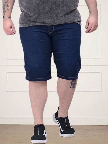 Bermuda Jeans Plus Size Pentagono Masculina Azul Escuro - Marca CKF Wear