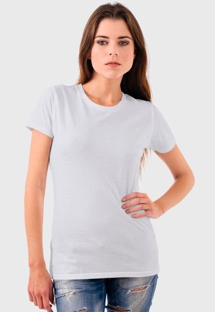 Camiseta Feminina Branca Lisa Algodão Premium Benellys - Marca Benellys