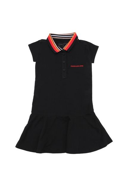 Vestido Calvin Klein Kids Liso Preto - Marca Calvin Klein Kids