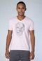 Camiseta Slim Caveira Rosa - Marca Colcci