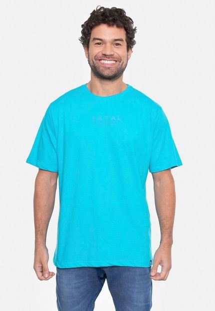 Camiseta Fatal Base Azul Turquesa - Marca Fatal