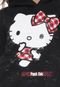 Moletom Flanelado Fechado Cativa Hello Kitty Estampado Preto - Marca Cativa Hello Kitty