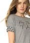 Camiseta Lunender Glitter Tachas Cinza - Marca Lunender